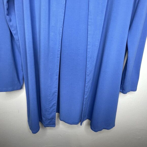 J. Jill Cardigan Wearever Rayon Jersey Knit‎ Open Front Long Sleeve Blue SZ S - Picture 5 of 9